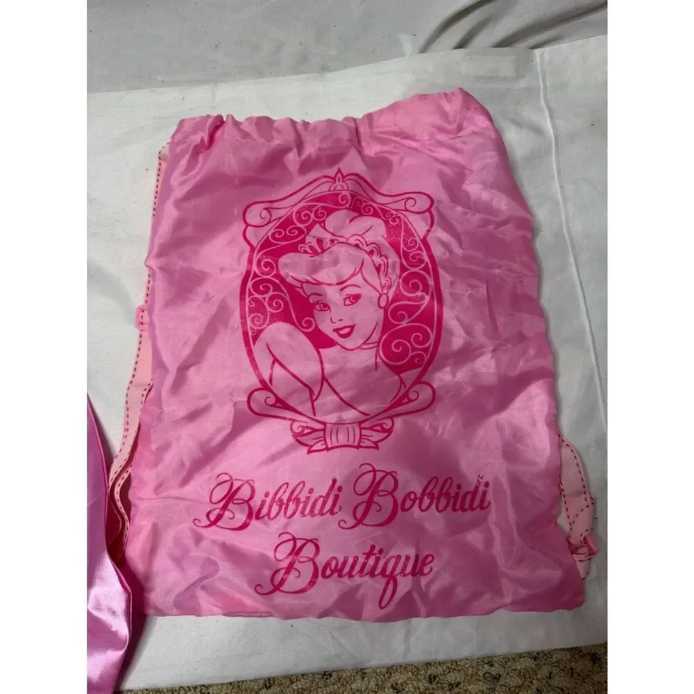 Bibbidi Bobbidi Boutique Pink Drawstring Bag‎ & Sash.